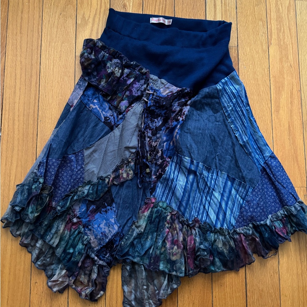 Vintage boho midi skirt